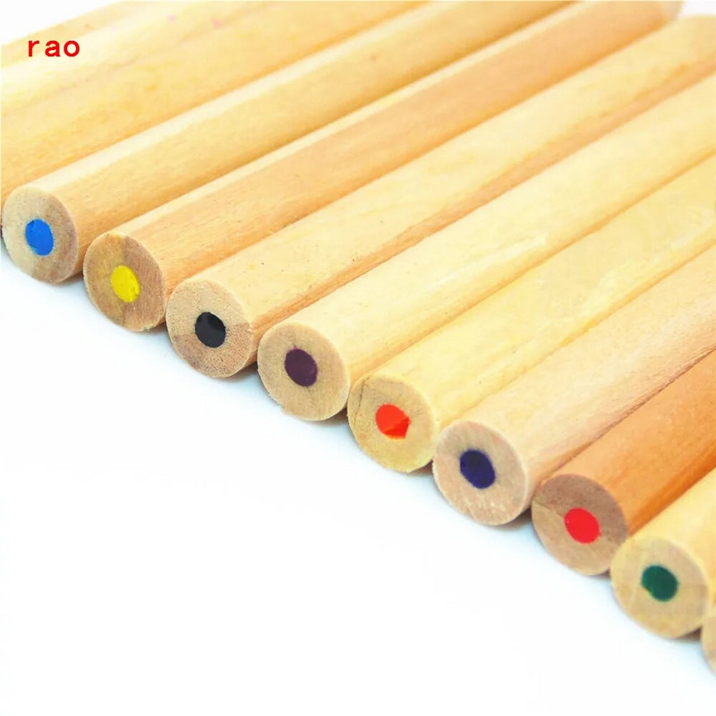 Bērna baļķu zīmēšanas zīmulis 12 Krāsainu zīmuļu Māksla Zīmēšanas Glezniecības Zīmuļi Skolēnu Kancelejas piederumi