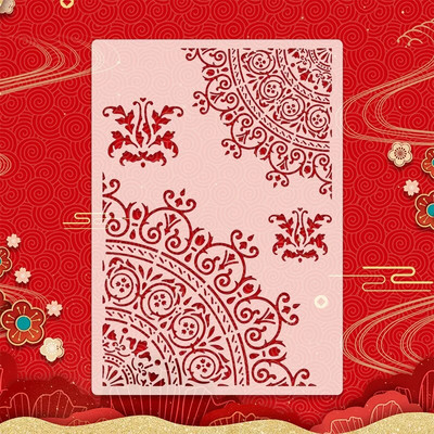 A4 mandala geomeetria DIY kihistusšabloonid seinamaaling väljalõigete album värvimine reljeefalbumi dekoratiivne mall