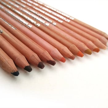Επαγγελματικά 12 χρώματα Skin χρωματιστά μολύβια σετ Πορτραίτο Χρώμα Σχέδιο με κάρβουνο Σχολικές προμήθειες για καλλιτέχνη
