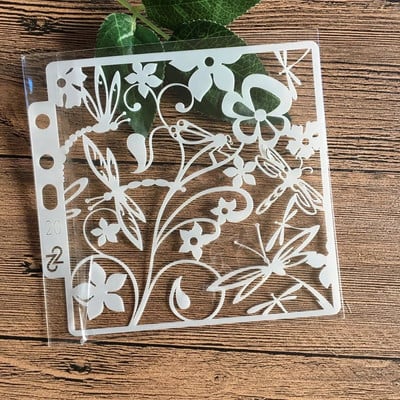 13*13 cm DIY Trafareti Glezniecība albums Krāsošana Reljefs Albums Dekoratīvā papīra kartīšu veidne