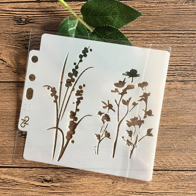 13*13 cm DIY Trafareti Glezniecība albums Krāsošana Reljefs Albums Dekoratīvā papīra kartīšu veidne