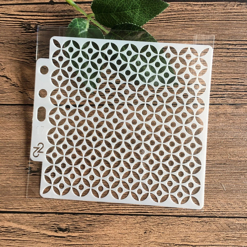 13*13 cm DIY Trafareti Glezniecība albums Krāsošana Reljefs Albums Dekoratīvā papīra kartīšu veidne