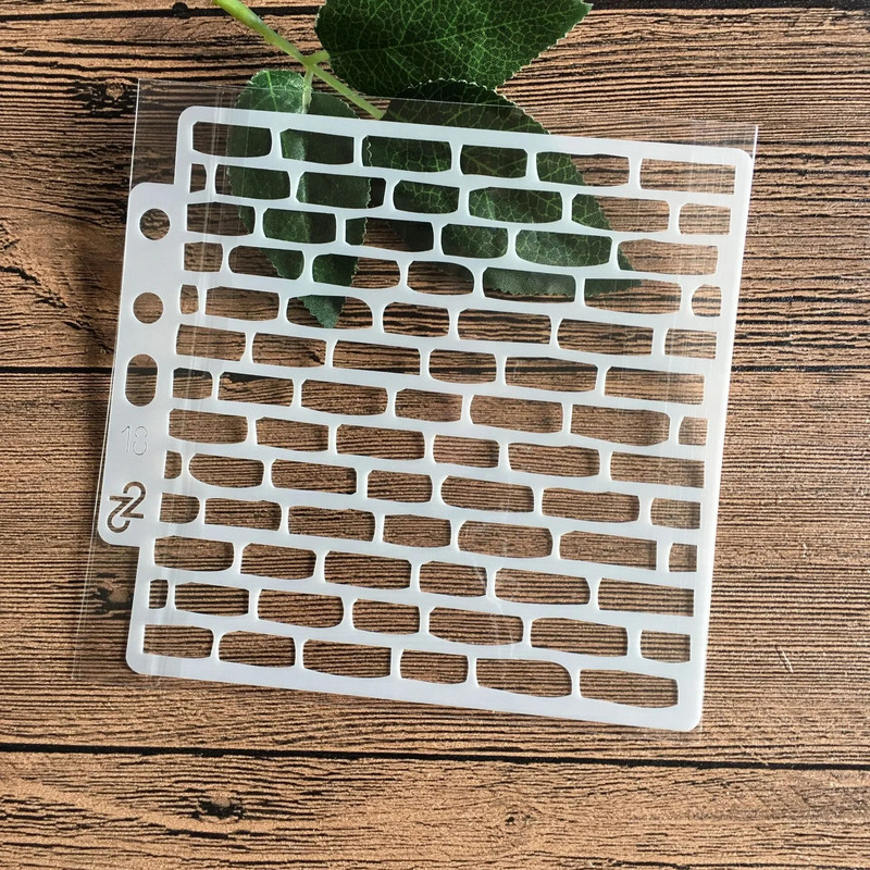 13*13 cm DIY Trafareti Glezniecība albums Krāsošana Reljefs Albums Dekoratīvā papīra kartīšu veidne