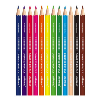 MOTARRO 12 бр. Комплект цветни моливи, акварелни моливи за рисуване, Училищни канцеларски материали, писане, скициране, художествени принадлежности