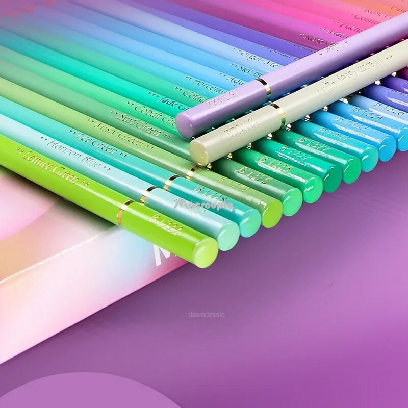 Macaron 12 Colors Colored Pencil Επαγγελματικό παστέλ χρωματισμό Μολύβια σχεδίασης Μολύβια Candy Color for Art Kit Supplies