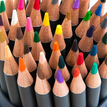 24 професионални маслени цветни моливи Комплект акварелни рисунки Цветни моливи с чанта за съхранение Цветни моливи Детски
