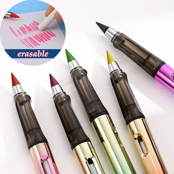 18 бр Цветен вечен комплект моливи Art Sketch Drawing Infinite Writing Pencil Magic Erasable Refulable Nib Ученически пособия Eraser