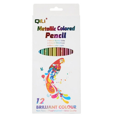 Σετ χρωματιστά μολύβια 12 Colors Profession για ζωγραφική Σκίτσο Υδατοδιαλυτά μεταλλικά φθορίζοντα χρωματιστά μολύβια Προμήθειες τέχνης