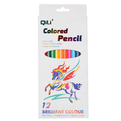 Σετ χρωματιστά μολύβια 12 Colors Profession για ζωγραφική Σκίτσο Υδατοδιαλυτά μεταλλικά φθορίζοντα χρωματιστά μολύβια Προμήθειες τέχνης