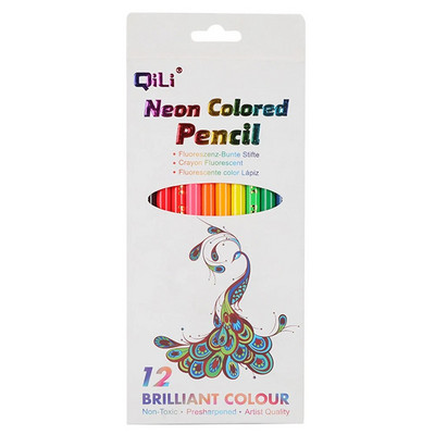 Σετ χρωματιστά μολύβια 12 Colors Profession για ζωγραφική Σκίτσο Υδατοδιαλυτά μεταλλικά φθορίζοντα χρωματιστά μολύβια Προμήθειες τέχνης