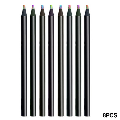 Koncentrisks gradients krāsains zīmuļu komplekts melns koka gleznošanas zīmuļi Krītis Kawaii kancelejas preces mākslas gleznošanai zīmēšanas piederumi