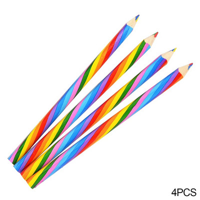 Koncentrisks gradients krāsains zīmuļu komplekts melns koka gleznošanas zīmuļi Krītis Kawaii kancelejas preces mākslas gleznošanai zīmēšanas piederumi