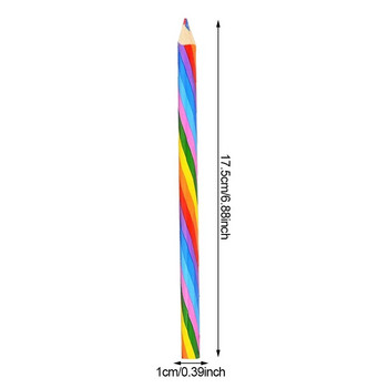 Σετ χρωματιστών μολυβιών ομόκεντρων ουράνιο τόξο Κιτ μολύβια ζωγραφικής με χρώμα ντεγκραντέ Σετ παιδικά μολύβια με κραγιόν Σχολικά προμήθειες