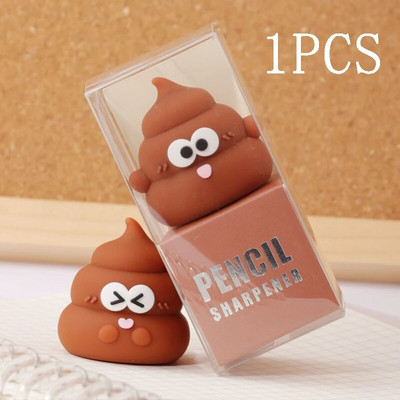 Creative Shit Shape Pencil Shapener Mini Funny Expression Pencil Cutting Machine Poklon za školu Potrepštine za učenike Kawaii pribor