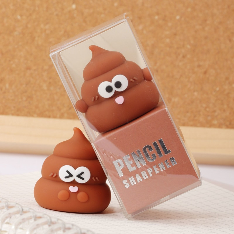 Creative Shit Shape Pencil Shapener Mini Funny Expression Pencil Cutting Machine Poklon za školu Potrepštine za učenike Kawaii pribor