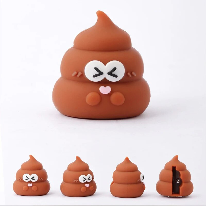 Creative Shit Shape Pencil Shapener Mini Funny Expression Pencil Cutting Machine Poklon za školu Potrepštine za učenike Kawaii pribor
