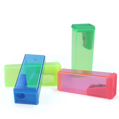 Stačiakampis 4 spalvų pieštukų drožtuvas, skaidrus išmanusis drožtukas, ilgas tarnavimo laikas, skirtas Office 557