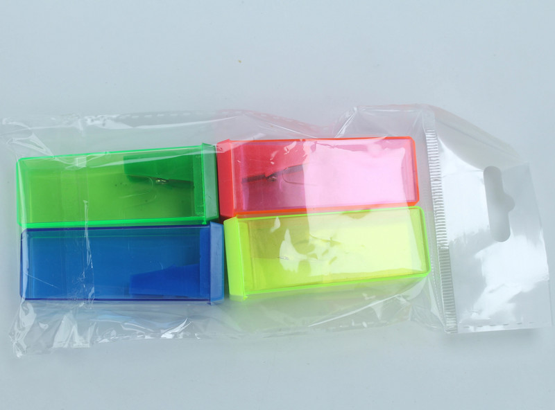 Stačiakampis 4 spalvų pieštukų drožtuvas, skaidrus išmanusis drožtukas, ilgas tarnavimo laikas, skirtas Office 557