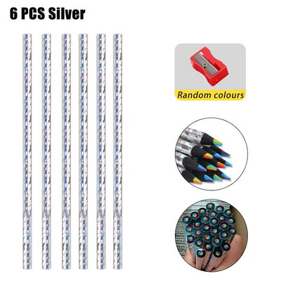 Varavīksnes zīmuļu komplekti 7 krāsas Koncentriski gradienta krītiņi bērniem Dāvanu krāsaini zīmuļi Daudzkrāsaini māksla Glezniecība Zīmēšanas rakstāmpiederumi