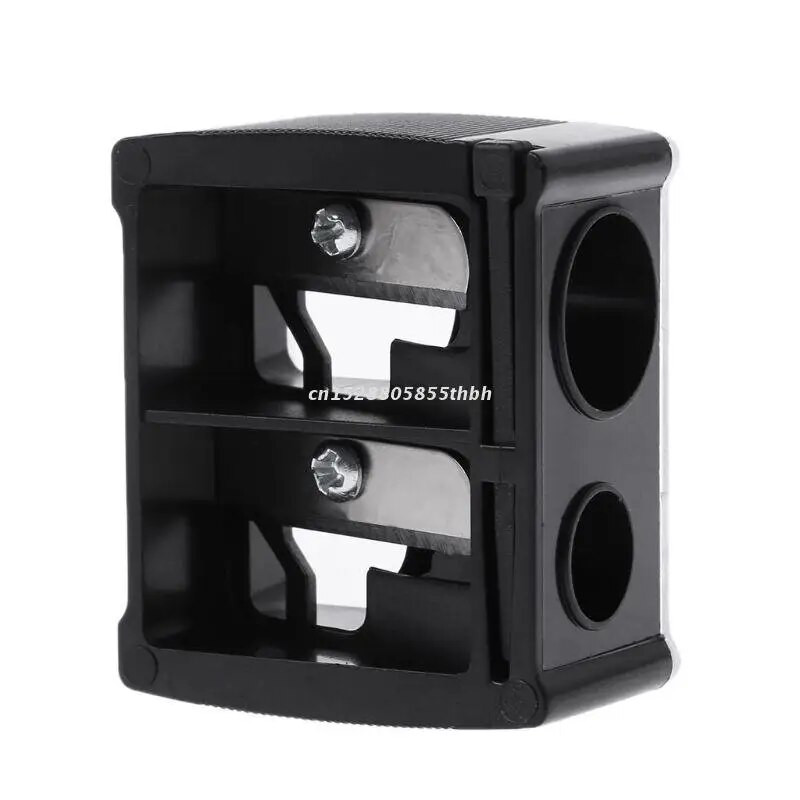 2 caurumu kosmētiskais zīmuļu asinātājs uzacu lūpu kontūrzīmuļa acu zīmuļa pildspalvas rīkam