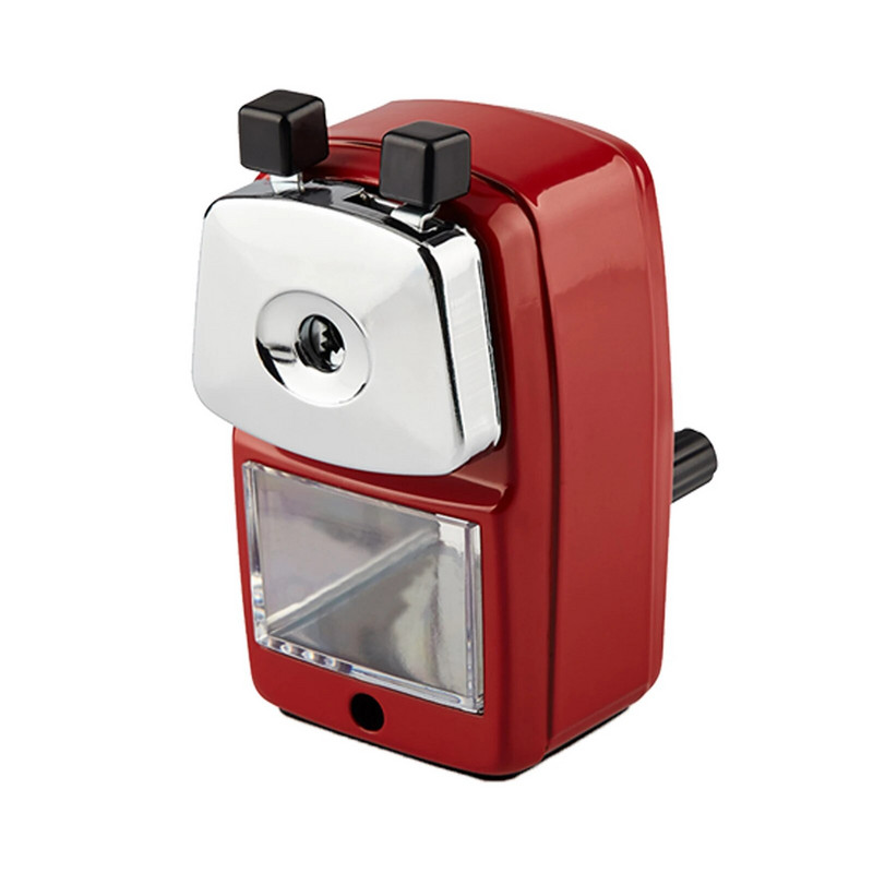 Dāvanu mašīna bērniem Rokas kloķa rotācijas kancelejas preces mājas skolas biroja griezējs studentu galddators ar konteinera zīmuļu asināmo