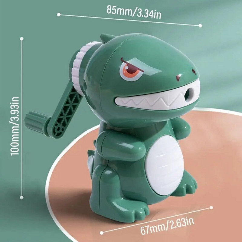 Hand Crank Cute Dinosaur Mechanical μολύβι ακονιστήρι εισέρχεται αυτόματα στο Lead Creative Cartoon Γραφική ύλη Σχολική προμήθειες