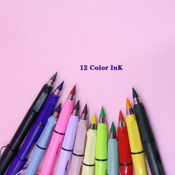 36/12 бр. Комплект от 12 цвята Everlasting Infinite Pencil Unlimited Writing Pencils Изтриваем молив за рисуване, Art Kids School