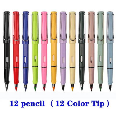 36/12gab 12 krāsu komplekts Mūžīgs bezgalīgs zīmulis Neierobežots rakstīšanas zīmuļi Dzēšams zīmulis gleznošanai, mākslas bērnu skola