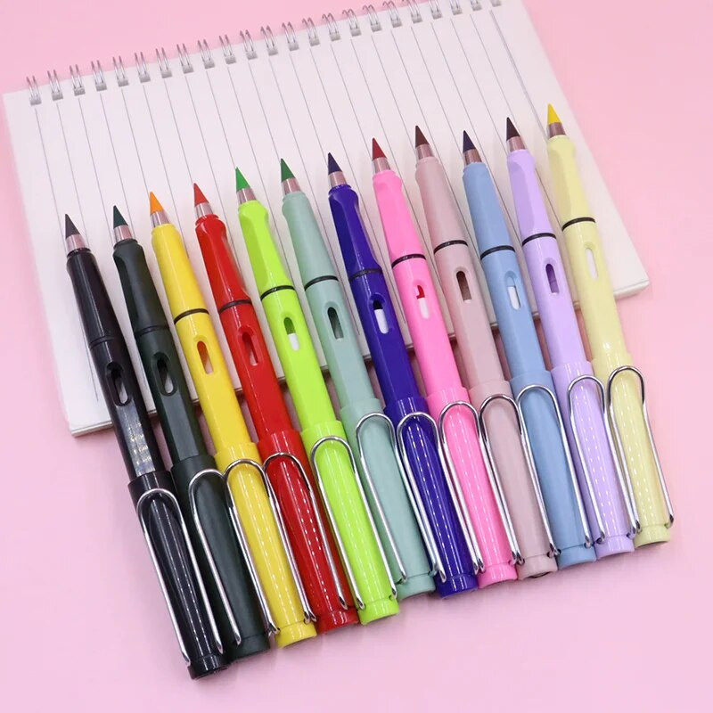 36/12gab 12 krāsu komplekts Mūžīgs bezgalīgs zīmulis Neierobežots rakstīšanas zīmuļi Dzēšams zīmulis gleznošanai, mākslas bērnu skola