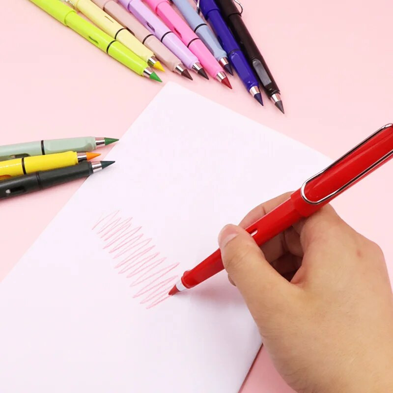 36/12gab 12 krāsu komplekts Mūžīgs bezgalīgs zīmulis Neierobežots rakstīšanas zīmuļi Dzēšams zīmulis gleznošanai, mākslas bērnu skola