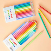 Macaron krāsu zīmuļu komplekts 12 krāsu mākslas zīmēšanas akvareļu zīmuļi bērniem un pieaugušajiem paredzēta krāsošana/skicēšana Kawaii skolas piederumi