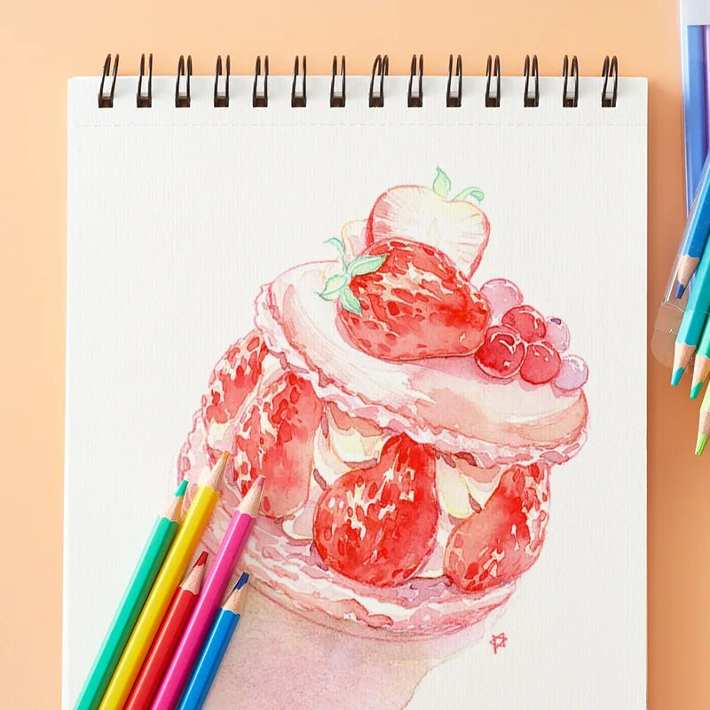 Macaron krāsu zīmuļu komplekts 12 krāsu mākslas zīmēšanas akvareļu zīmuļi bērniem un pieaugušajiem paredzēta krāsošana/skicēšana Kawaii skolas piederumi