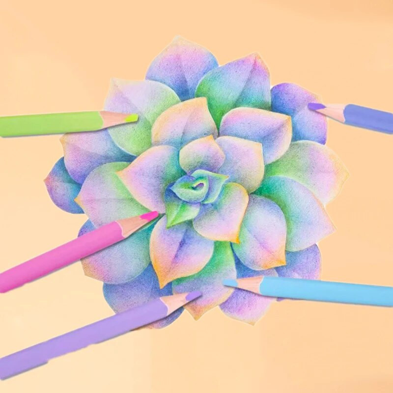 Macaron krāsu zīmuļu komplekts 12 krāsu mākslas zīmēšanas akvareļu zīmuļi bērniem un pieaugušajiem paredzēta krāsošana/skicēšana Kawaii skolas piederumi