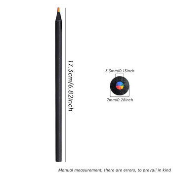 12 бр./компл. молив дъга 7 цвята концентрични градиентни пастели многоцветни моливи за рисуване творчески канцеларски материали подарък за деца