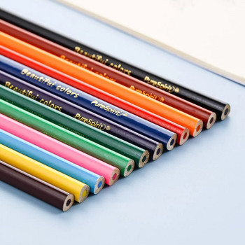 12 цвята Комплект мини моливи Къси цветни предварително подострени моливи за рисуване, оцветяване, засенчване за деца, ученици или деца