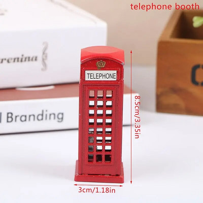 Vintage British Europe autobusa modelis Miniatūra sarkana, zaļa zīmuļu asināmā Londonas metāla retro mājas dekorēšana antīka bērnu rotaļlieta