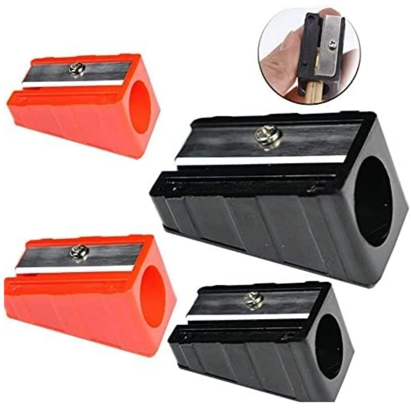 Kynsna pliiatsiteritaja metallist teraga puusepa Jumbo värvipliiatsi teritaja, puidutöötlejate teritajad golfipliiatsite teritamiseks 4 komplekti