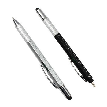 7 ΤΕΜ/Σετ Πολυλειτουργικό στυλό με μπίλια Overvalue Handy Tech Tool Στυλό μπάλας Κατσαβίδι Χάρακας Πολυλειτουργικό επίπεδο πνεύματος