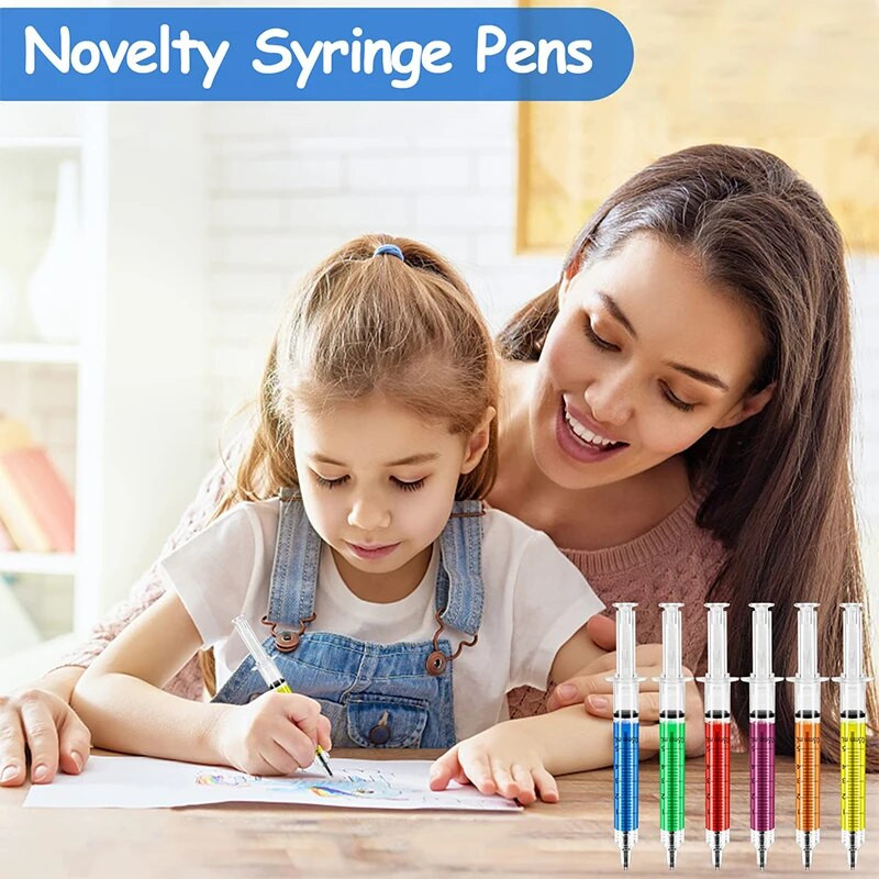 16 gab. Jaunums šļirces lodīšu pildspalvas Jauki kancelejas piederumi lodīšu pildspalva 0,5 mm lodīšu pildspalva vairumtirdzniecība