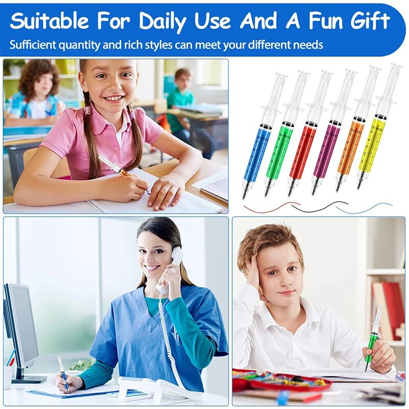 16 gab. Jaunums šļirces lodīšu pildspalvas Jauki kancelejas piederumi lodīšu pildspalva 0,5 mm lodīšu pildspalva vairumtirdzniecība