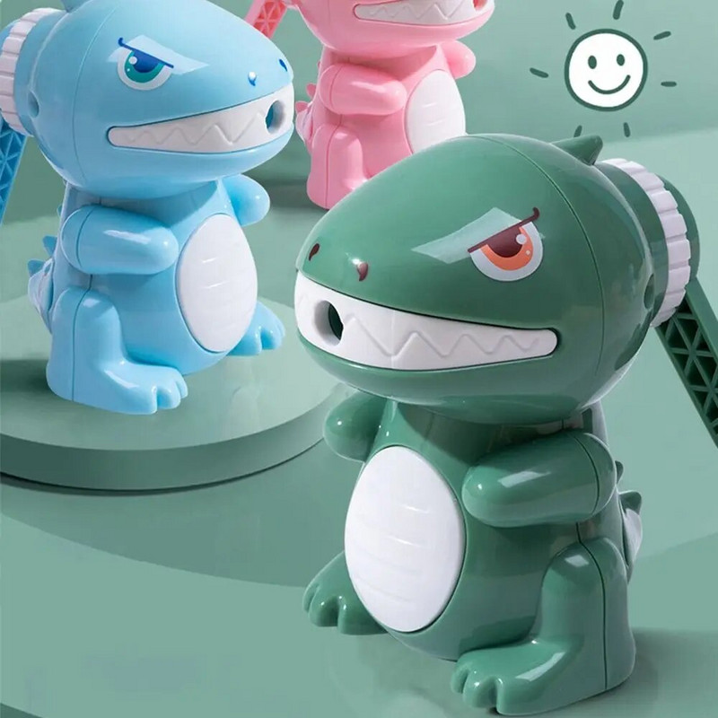 Rankinis švaistiklis mielas dinozaurų mechaninis pieštukų drožtuvas automatiškai patenka į švino kūrybinį animacinių filmų raštinės reikmenis mokyklos reikmenys