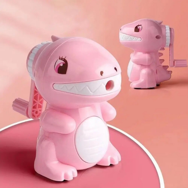 Rankinis švaistiklis mielas dinozaurų mechaninis pieštukų drožtuvas automatiškai patenka į švino kūrybinį animacinių filmų raštinės reikmenis mokyklos reikmenys