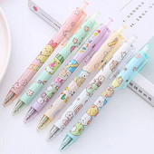 6 τεμ San-x SUMIKKO GURASHI Μαύρο μελάνι Gel Pen animal στυλό για σχολική γραφή Χαριτωμένο ουδέτερο στυλό Είδη γραφείου για παιδιά Χαρτικά δώρο