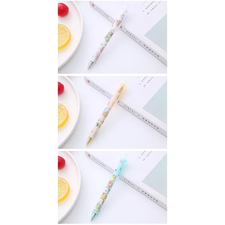 6 τεμ San-x SUMIKKO GURASHI Μαύρο μελάνι Gel Pen animal στυλό για σχολική γραφή Χαριτωμένο ουδέτερο στυλό Είδη γραφείου για παιδιά Χαρτικά δώρο