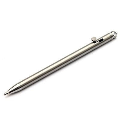 1vnt Mini Titanium Compact Bolt Pen nešiojamas raktų pakabukas Pen Kelioninis metalinis raktų pakabukas Tušinukas pasirašantis vakarėlio dovanos svečiams