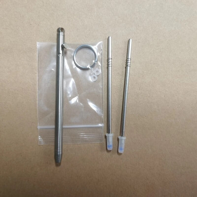 1vnt Mini Titanium Compact Bolt Pen nešiojamas raktų pakabukas Pen Kelioninis metalinis raktų pakabukas Tušinukas pasirašantis vakarėlio dovanos svečiams