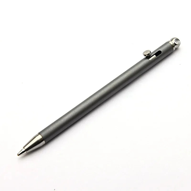 1vnt Mini Titanium Compact Bolt Pen nešiojamas raktų pakabukas Pen Kelioninis metalinis raktų pakabukas Tušinukas pasirašantis vakarėlio dovanos svečiams