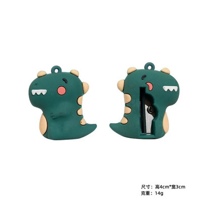 PVC mīkstas plastmasas jauks zīmuļu asināmais studentu pārnēsāšanas soma mini silīcija plēves zīmuļu asināmais dinozauru zīmuļu asināmais