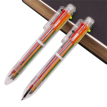 Στυλό 8 χρωμάτων μελάνι Στυλό με μαρκαδόρο Εργαλεία γραφής Student Push Ball 0,5mm Έγχρωμο στυλό 1 τεμ.