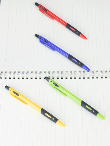 Евтина прибираща се пластмасова химикалка с гумено захващане, гладко писане, химикалка с добавяне на лого, персонализирана химикалка за промоционален подарък Реклама
